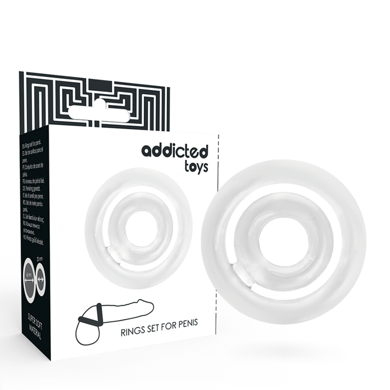 anillo de placer anillo vibrador hombre pene anillo testicular placer pareja estimulador de clitoris anillo flexible testículos kit set silicona premium retardar eyaculación aumento erección diferentes medidas silicona suave set addicted toys