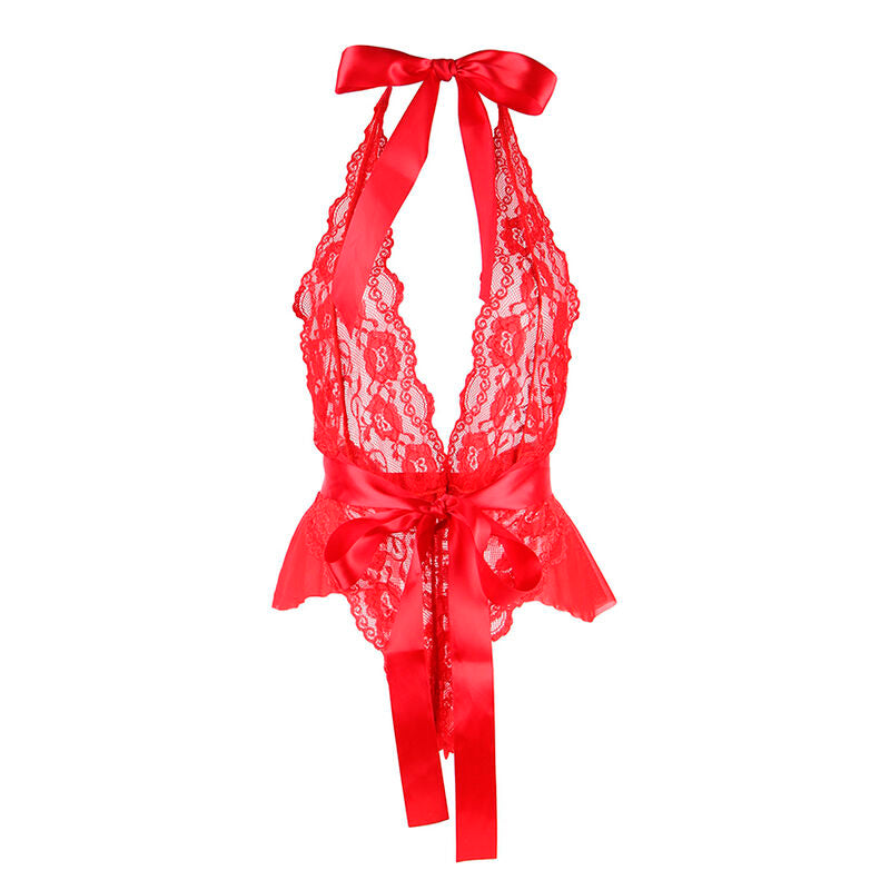 look atrevido lencería erótica divertido lencería sexy lencería atrevida lencería de mujer realzar figura estilo diseño provocativo rojo volantes body cómodo divertido estilo llamativo jugar