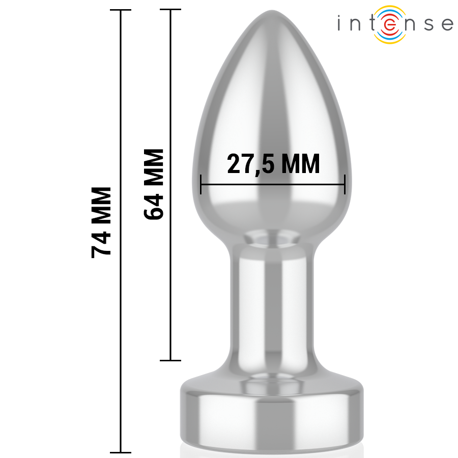 NTENSE - PLUG ANAL 10 VIBRACIONES METAL CON CONTROL REMOTO