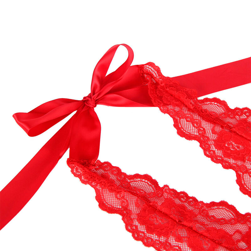 look atrevido lencería erótica divertido lencería sexy lencería atrevida lencería de mujer realzar figura estilo diseño provocativo rojo volantes body cómodo divertido estilo llamativo jugar