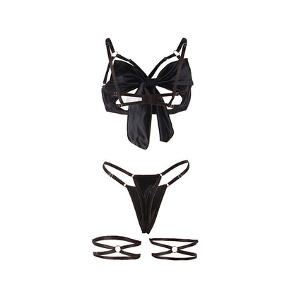 lencería sexy lencería erótica lencería sensual lencería atrevida lencería de mujer realzar figura seductor divertido llamativa tanga liguero sujetador lazo set kit conjunto