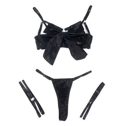 lencería sexy lencería erótica lencería sensual lencería atrevida lencería de mujer realzar figura seductor divertido llamativa tanga liguero sujetador lazo set kit conjunto