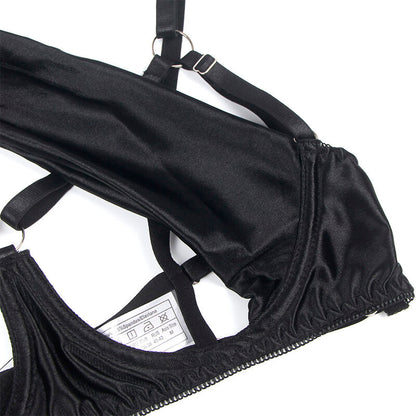 lencería sexy lencería erótica lencería sensual lencería atrevida lencería de mujer realzar figura seductor divertido llamativa tanga liguero sujetador lazo set kit conjunto